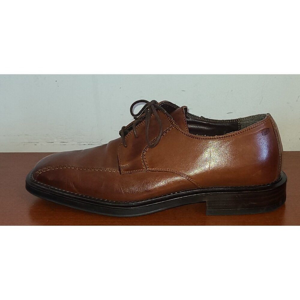 Men's SKECHERS MAESTRO Shoes Sz.10 Lace-Up Italian Brown Square Bicycle Toe - Picture 6 of 11